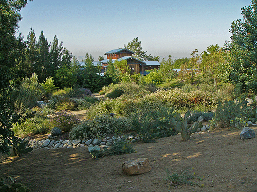 Alluvial landscape with new house in background